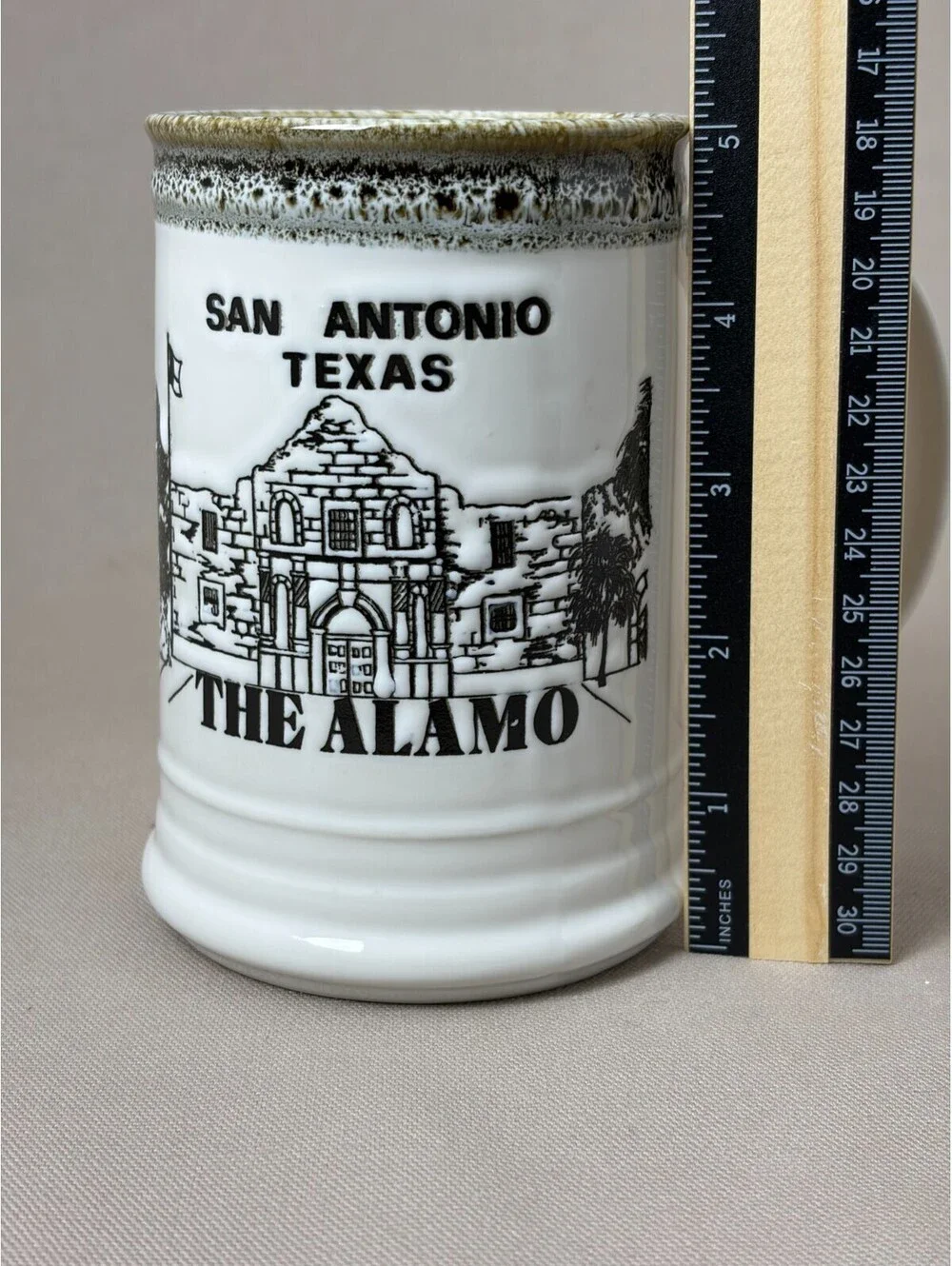 Vintage San Antonio Texas Mug Stein The Alamo Tower of the Americas Japan 5 Inch